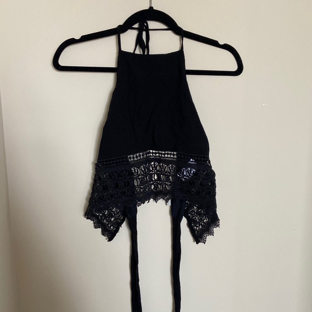 Wrap around halter top.